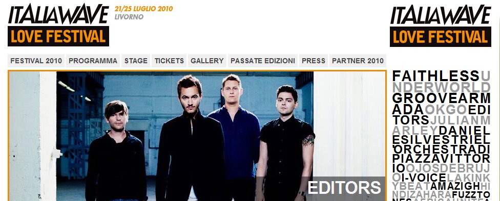 Italia Wave Love Festival 2010. Date e biglietti
