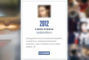 anno facebook in breve 2012