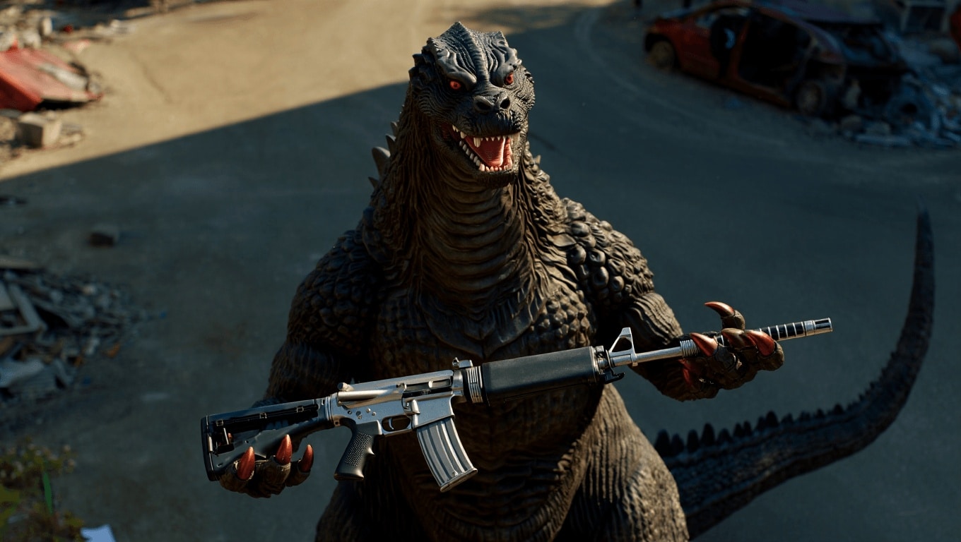 Godzilla armato di un fucile: un crossover videoludico cambia la storia del Re dei Mostri