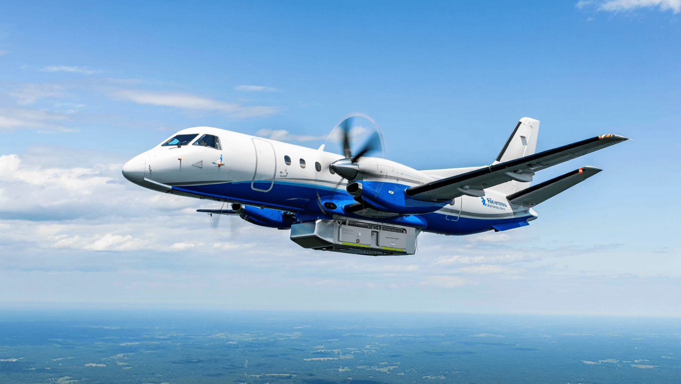 Per la prima volta un aereo a turboelica con un motore ibrido-elettrico ha volato a 30.000 piedi