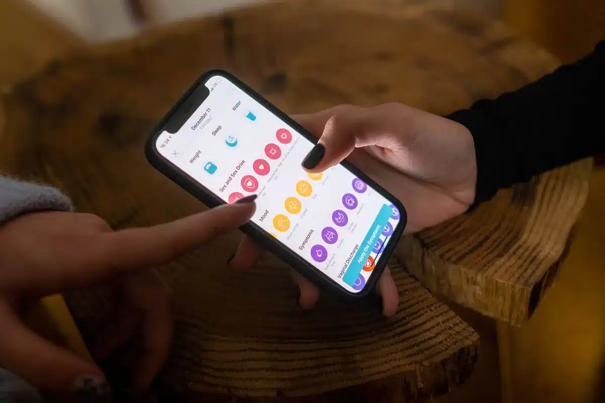 Interfaccia di un'app per il benessere mentale su uno schermo di smartphone