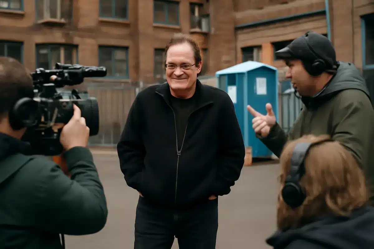 Tarantino al centro della storia: i dettagli del progetto — Il titolo provvisorio è Tangled Up in Blue , scritto e diretto da Jamie Adams . Le riprese sono in corso a Cardiff e, contrariamente a un semplice cameo, Tarantino svolge