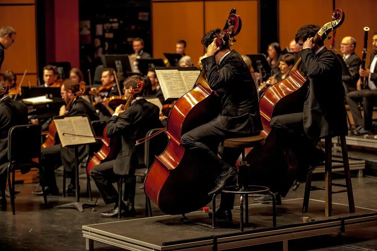 Artista in versione acustica su palco piccolo, pubblico raccolto